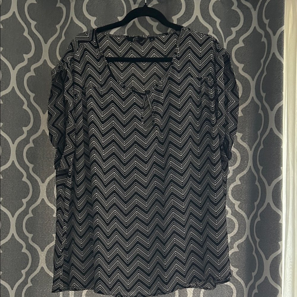 Elegant Black and White Blouse